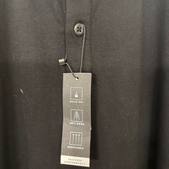 BR Men's Luxe Touch Slim-fit Polo Black NEW - Picture 5 of 5